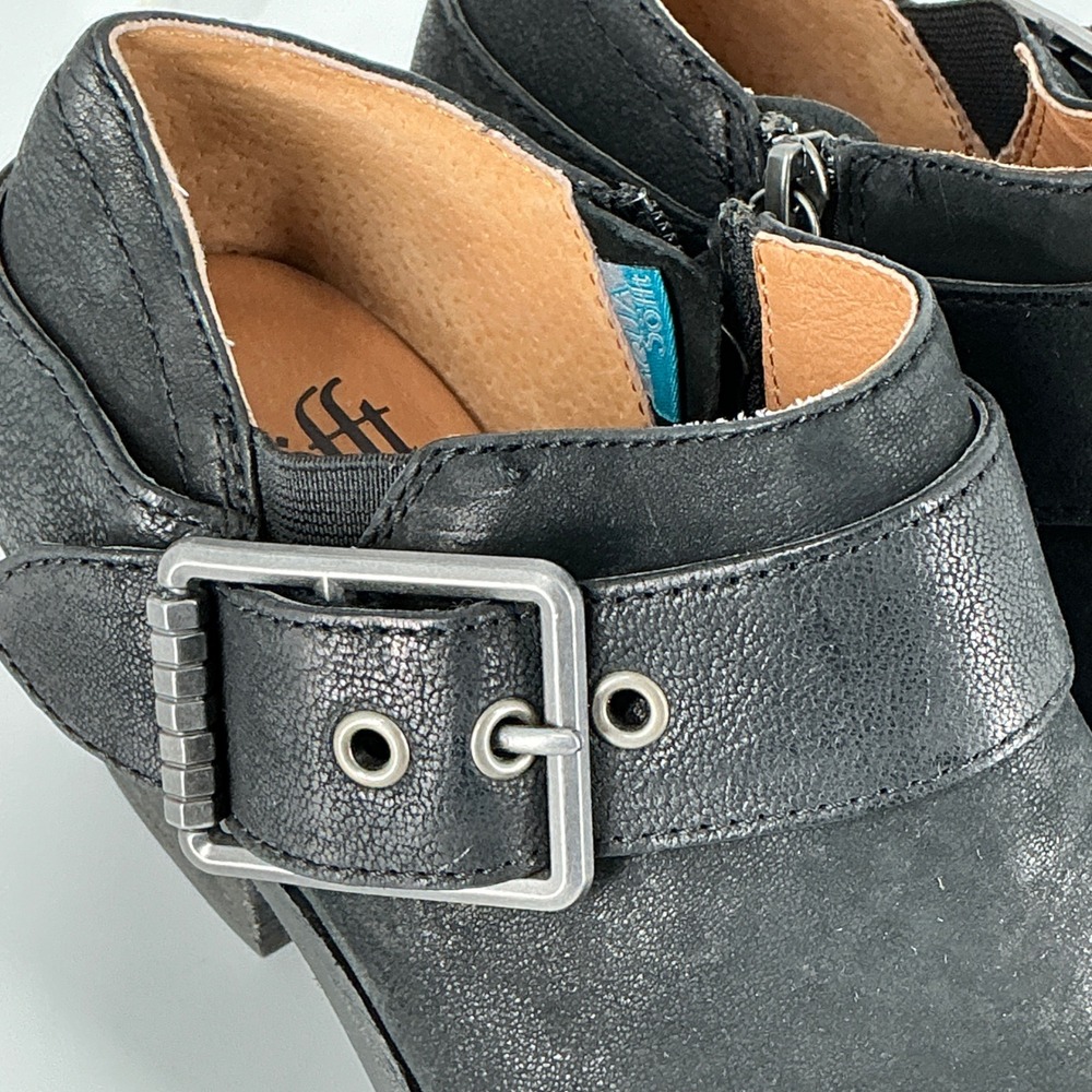 Aqua Sofft Size 6 Black Leather Ankle Boots Moto NEW Alvie Water Resistant $150 - Picture 13 of 14